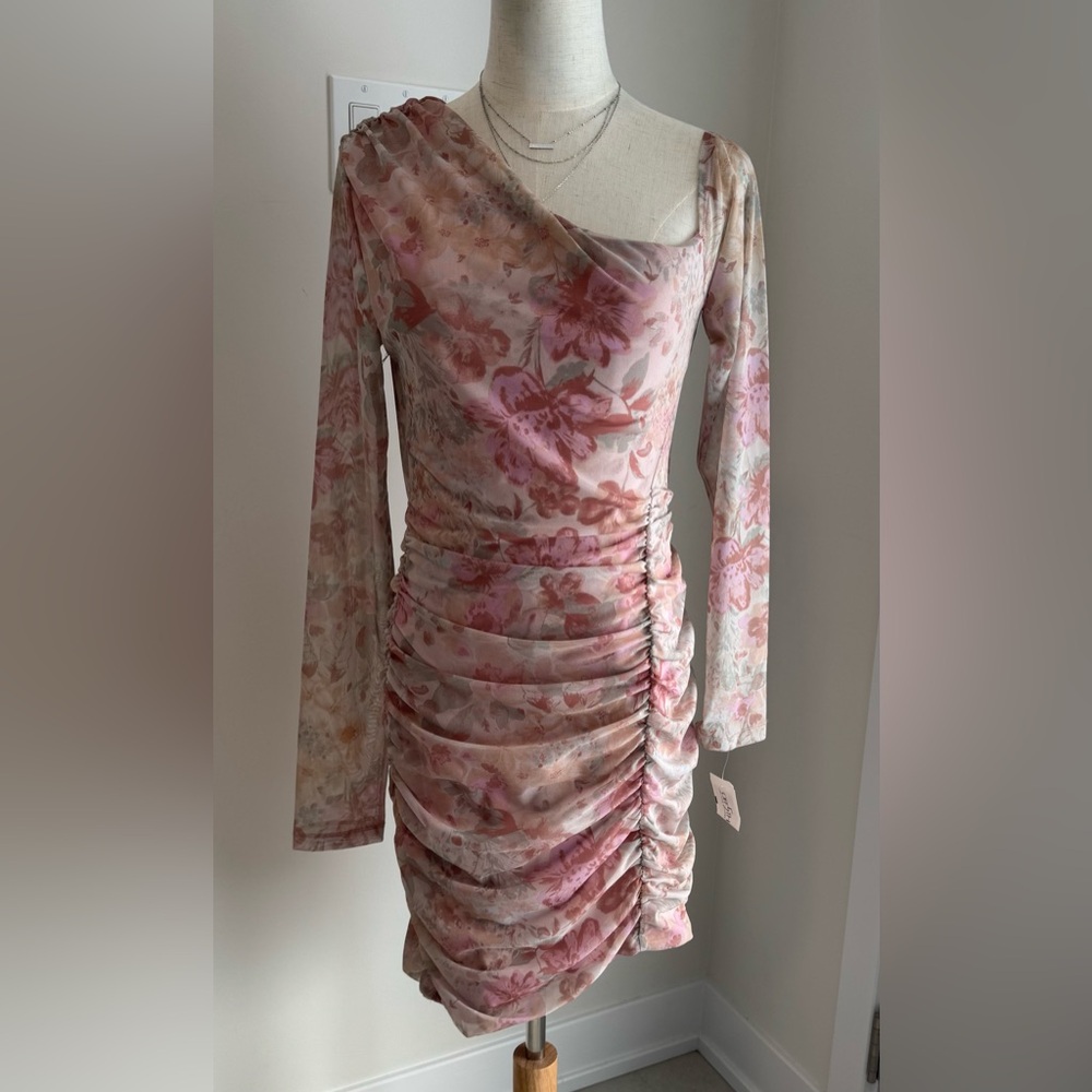 Free People Pink‎ Floral Long Sleeve Dress